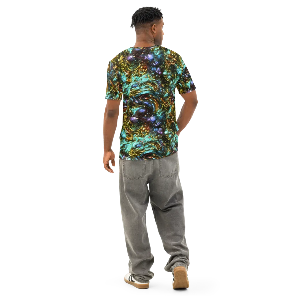 Liquid Dynasty on Men's Cotton Crew Neck T-Shirt — Back