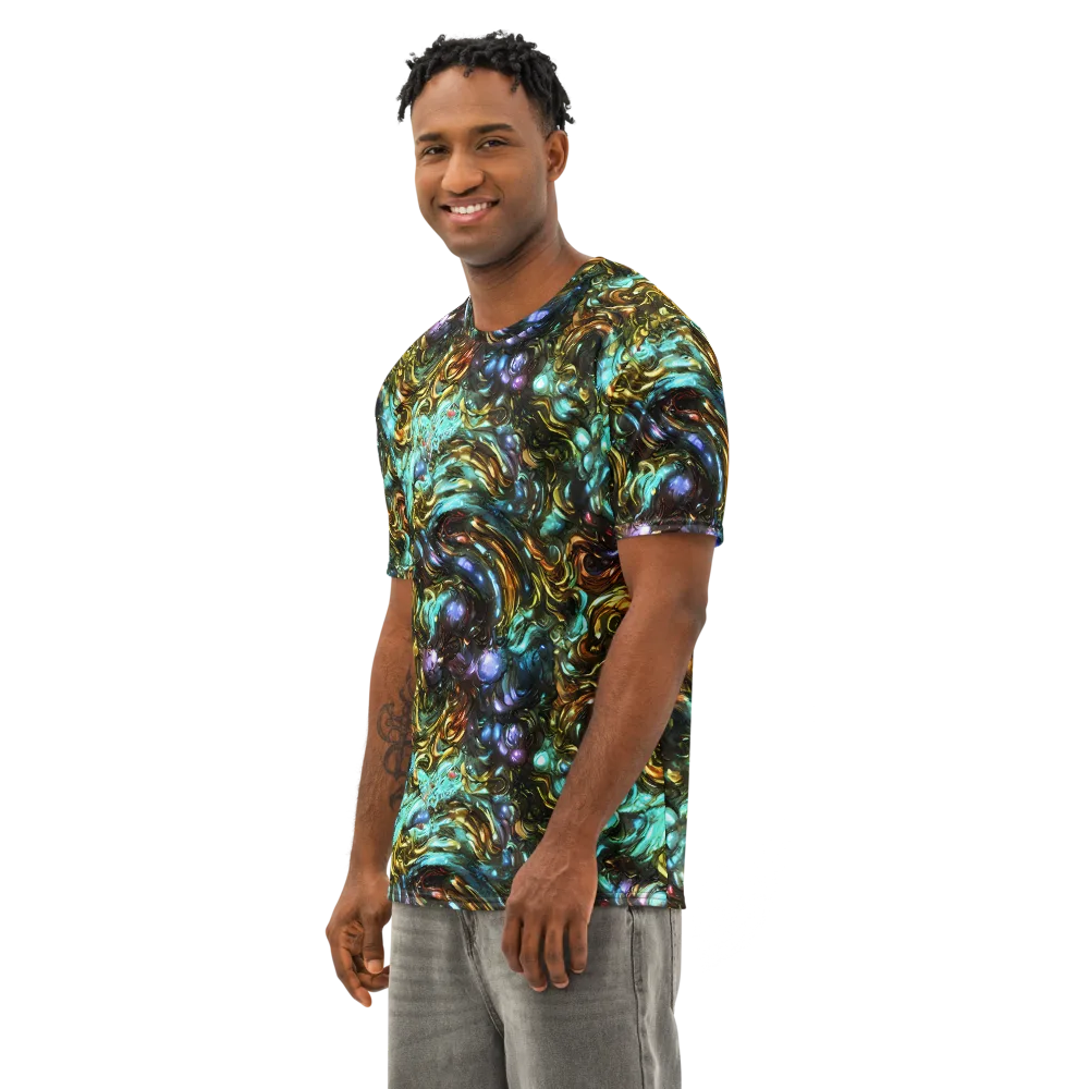 Liquid Dynasty on Men's Cotton Crew Neck T-Shirt — Left Front