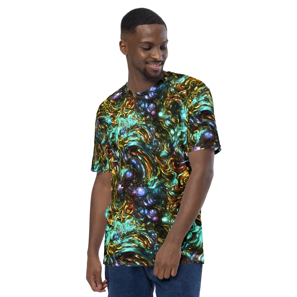 Liquid Dynasty on Men's Crew Neck T-Shirt — Left