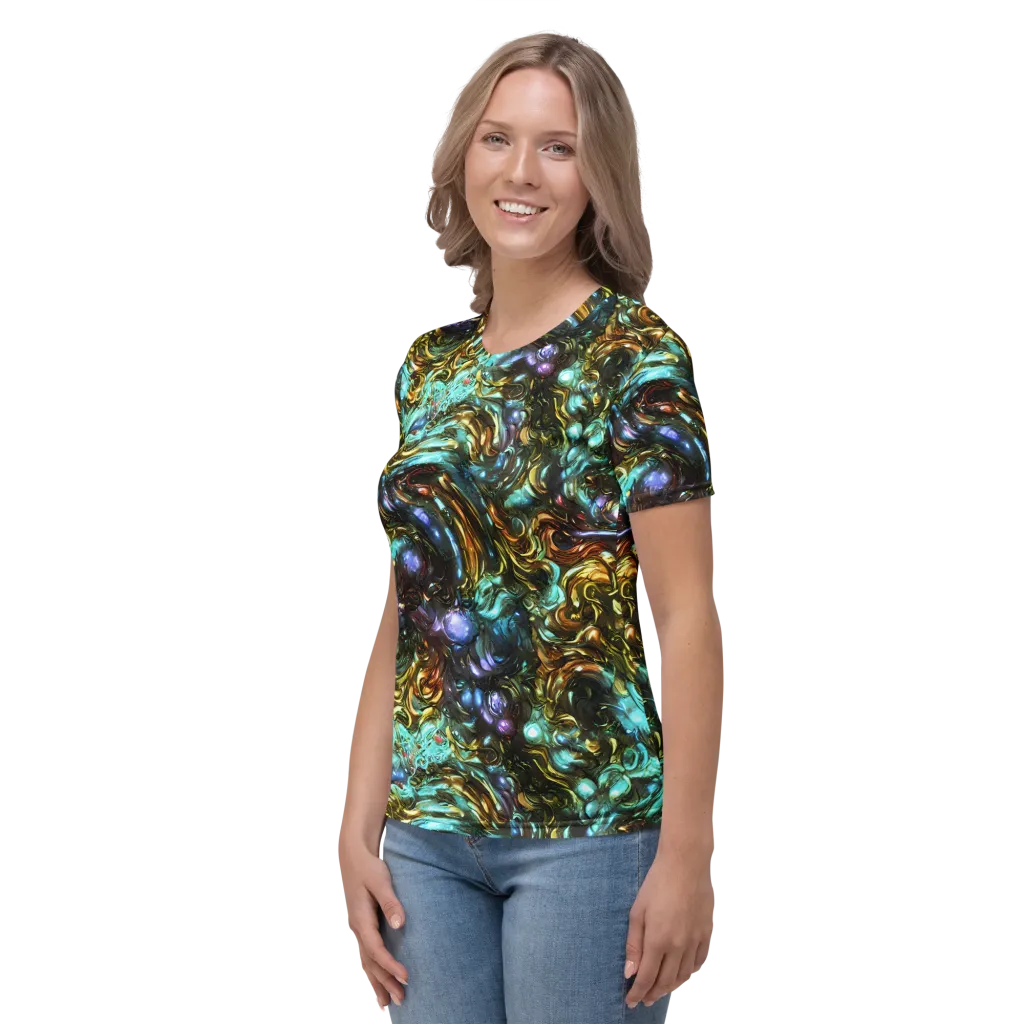Liquid Dynasty on Women's Crew Neck T-Shirt — Left