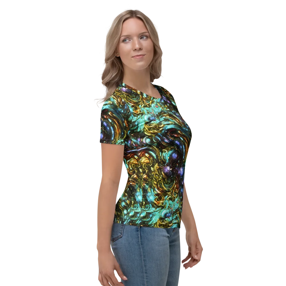 Liquid Dynasty on Women's Crew Neck T-Shirt — Right