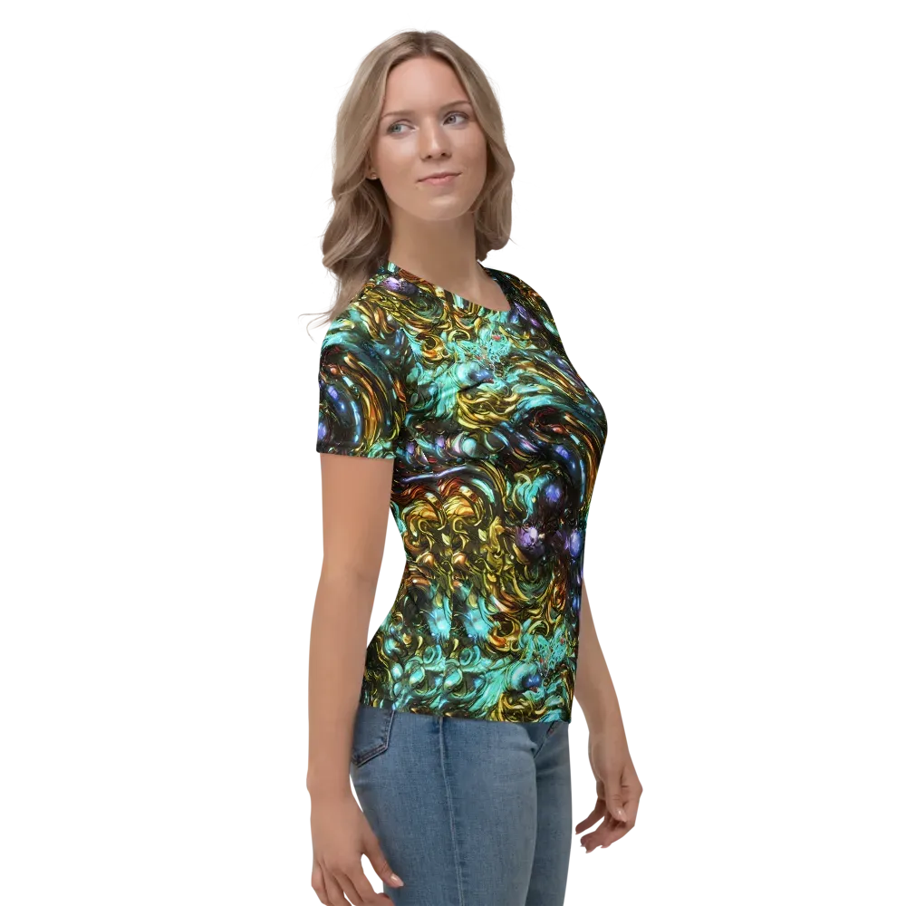 Liquid Dynasty on Women's Crew Neck T-Shirt — Right
