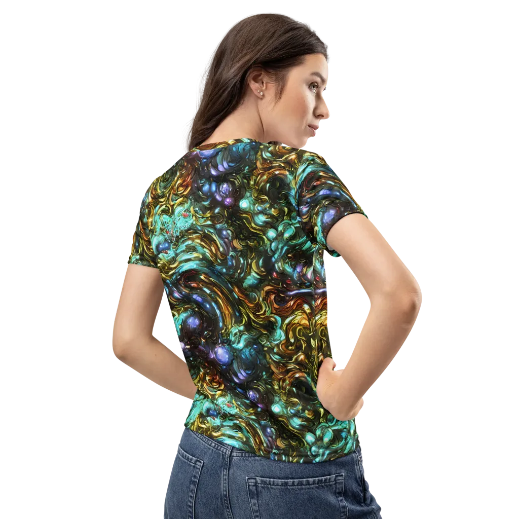 Liquid Dynasty on Women's Crew Neck T-Shirt — Back