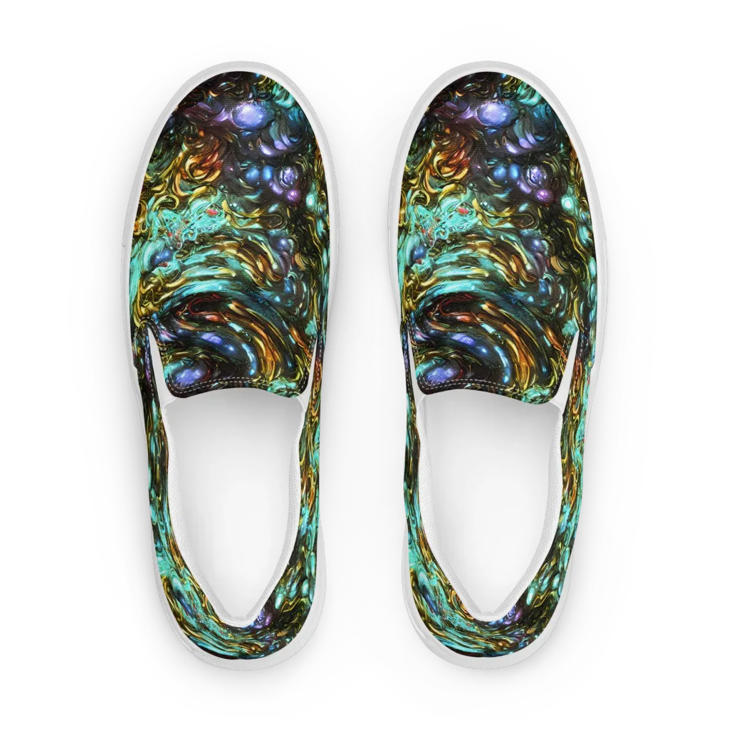 Liquid Dynasty on Men's Slip-On Canvas Shoes — Front