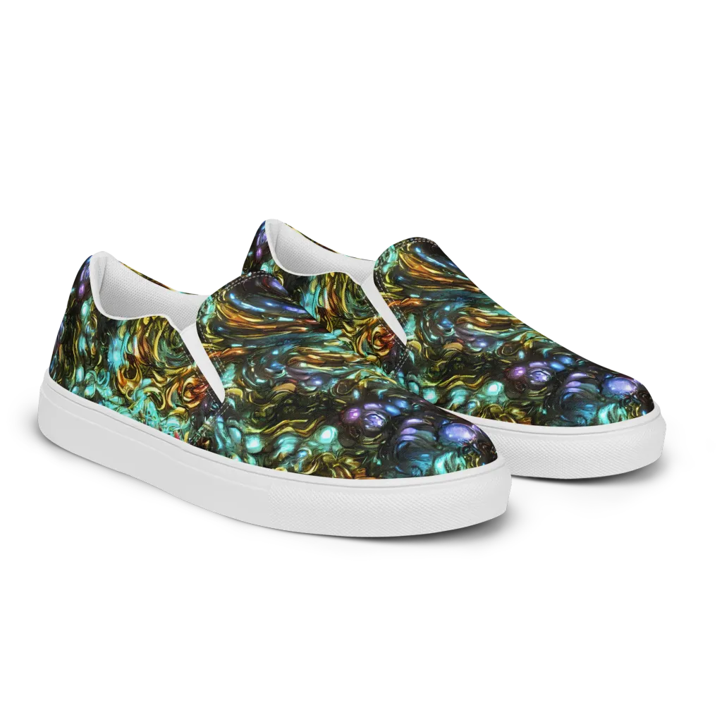 Liquid Dynasty on Men's Slip-On Canvas Shoes — Right Front