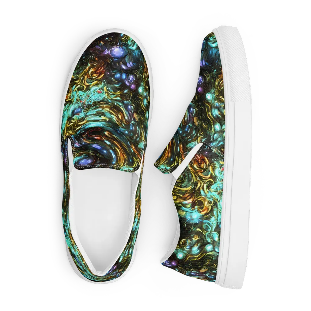 Liquid Dynasty on Men's Slip-On Canvas Shoes — Front