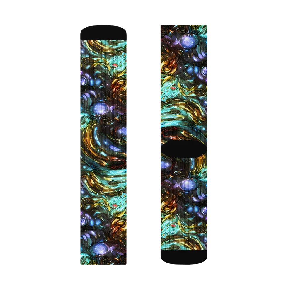 Liquid Dynasty on Socks — Left Sock