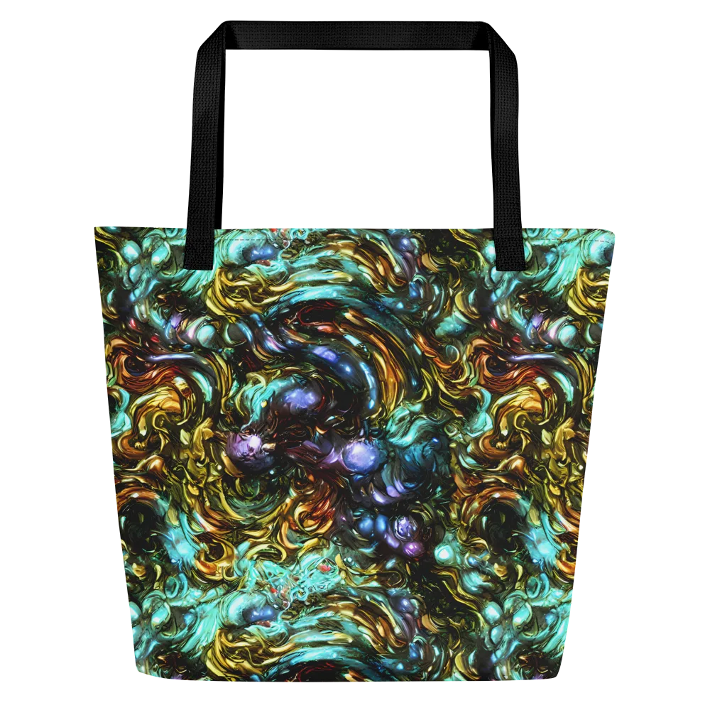 Liquid Dynasty on Large Tote Bag W/ Pocket — Front