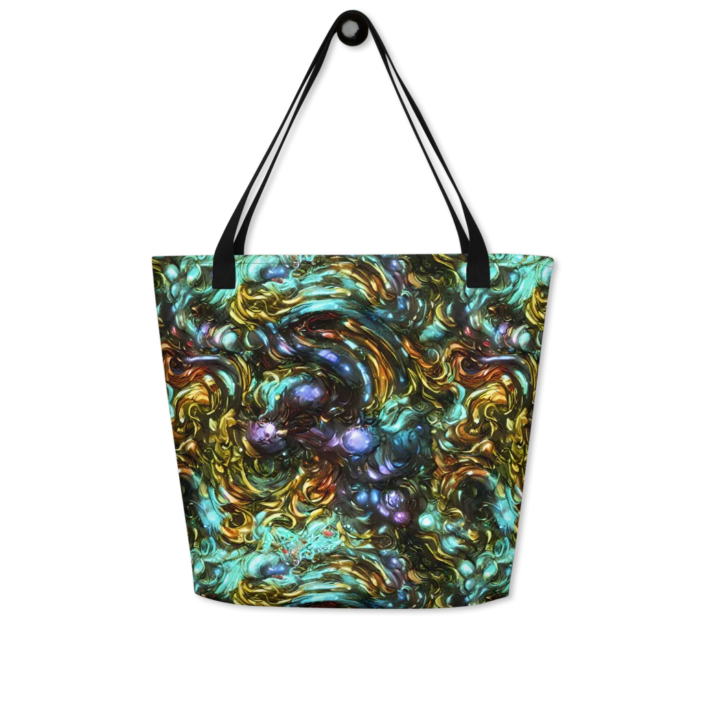 Liquid Dynasty on Large Tote Bag W/ Pocket — Front