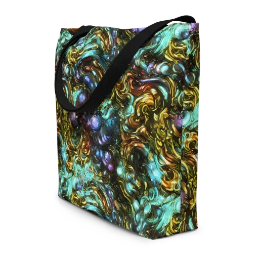 Liquid Dynasty on a Large Tote Bag W/ Pocket