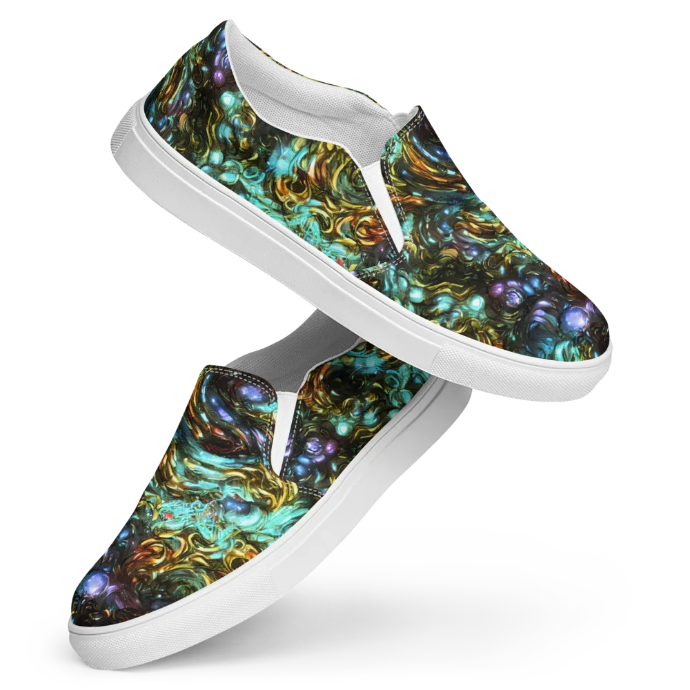 Liquid Dynasty on Women's Slip-On Canvas Shoes — Front