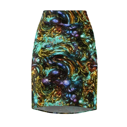 Liquid Dynasty on a Pencil Skirt