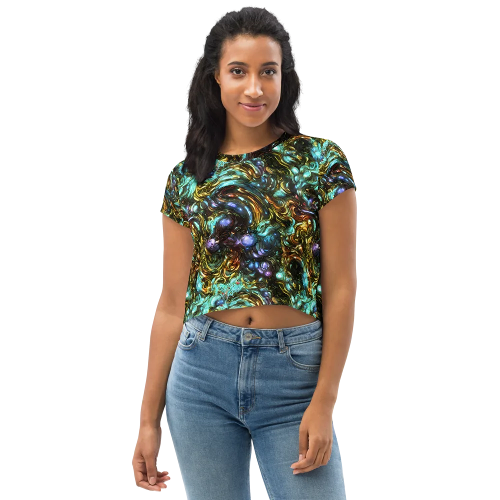 Liquid Dynasty on Crop Tee — Front