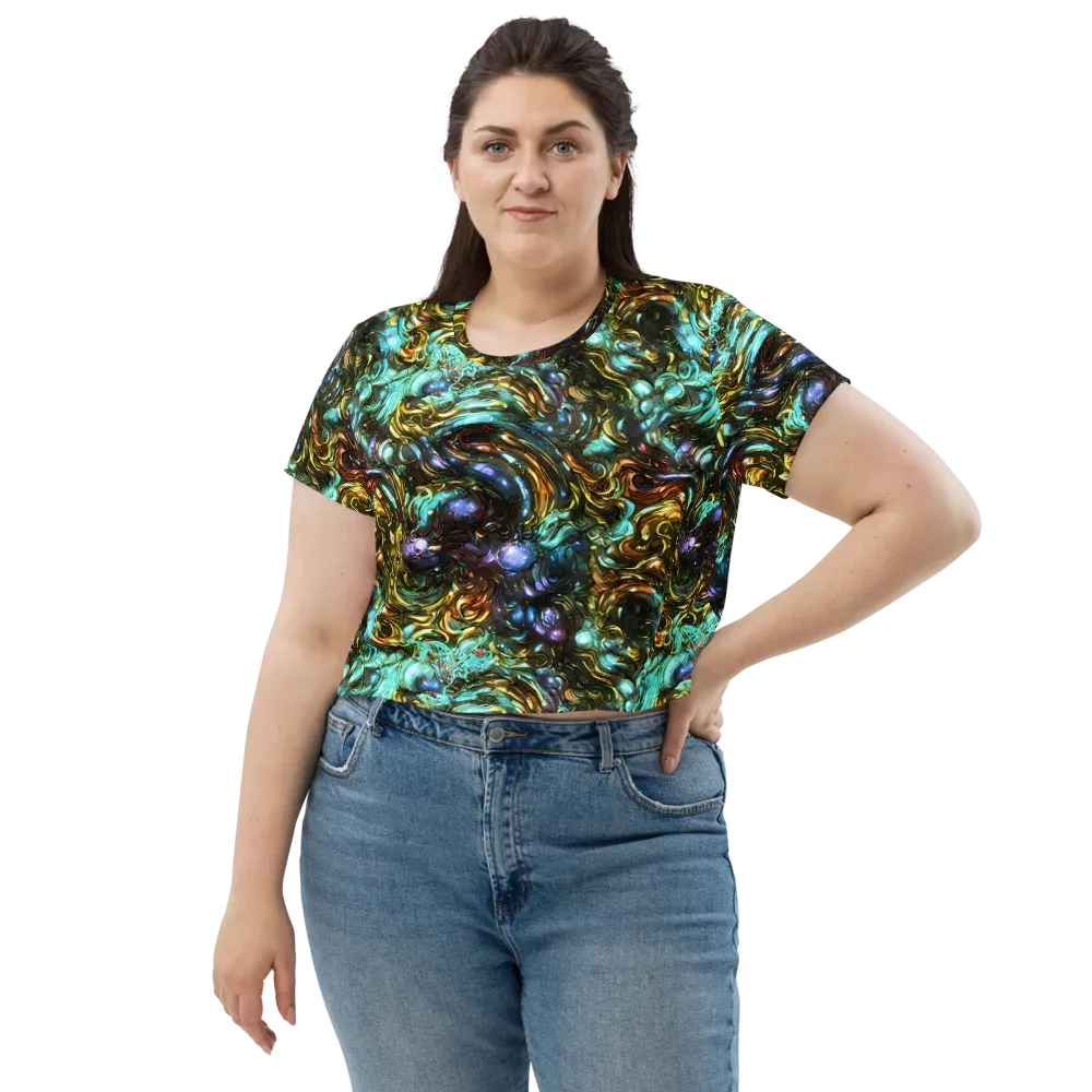 Liquid Dynasty on Crop Tee — Front