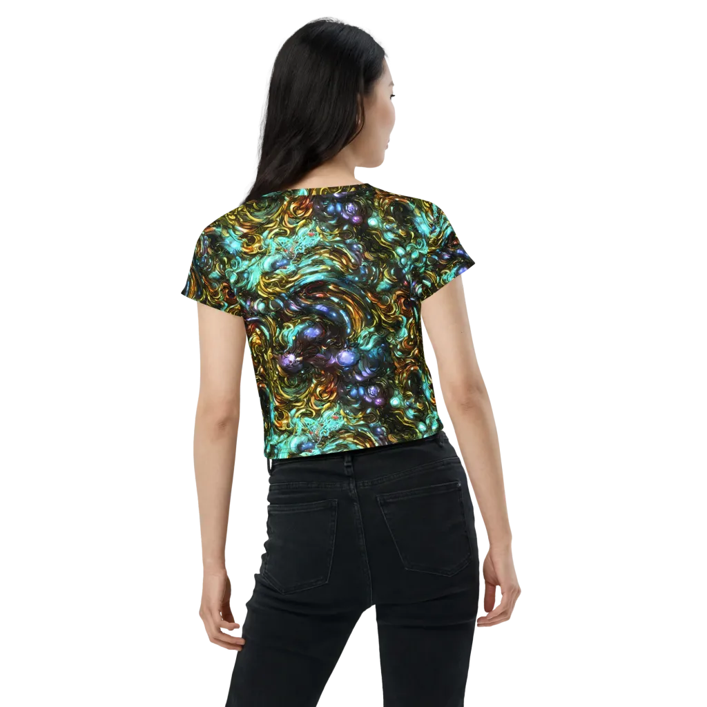 Liquid Dynasty on Crop Tee — Back