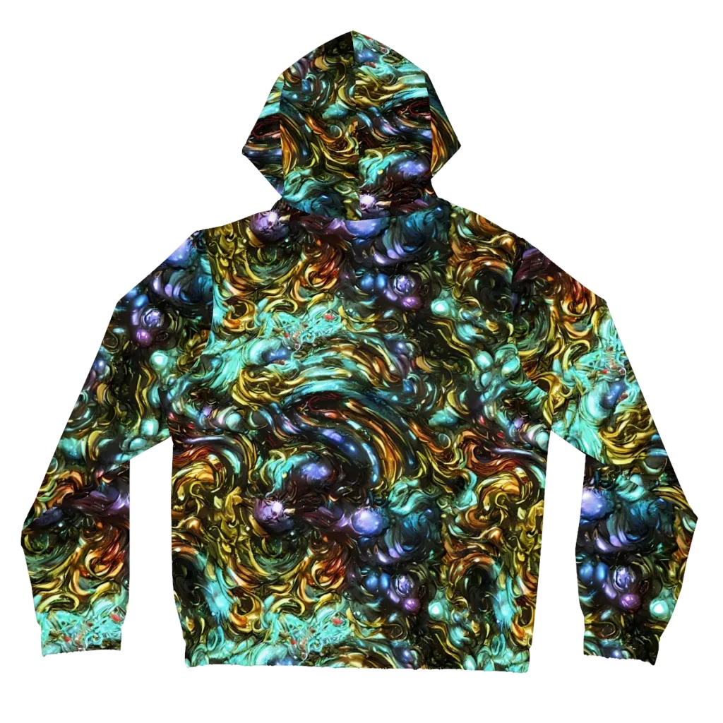 Liquid Dynasty on Women's Full-Zip Hoodie — Back