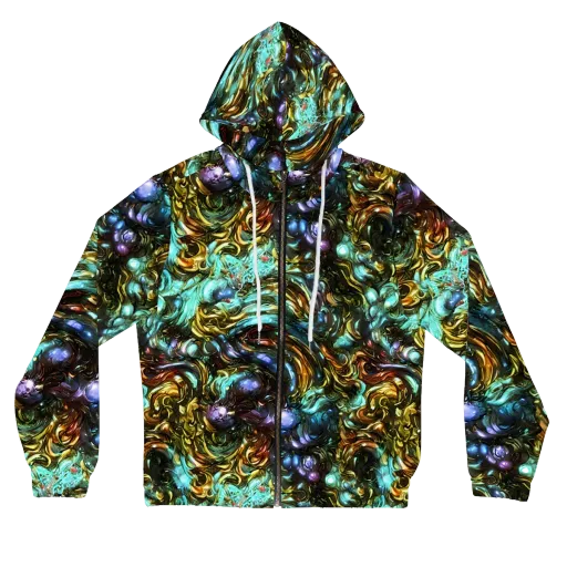 Liquid Dynasty on a Women's Full-Zip Hoodie