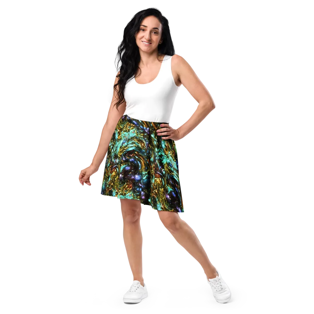 Liquid Dynasty on Skater Skirt — Front