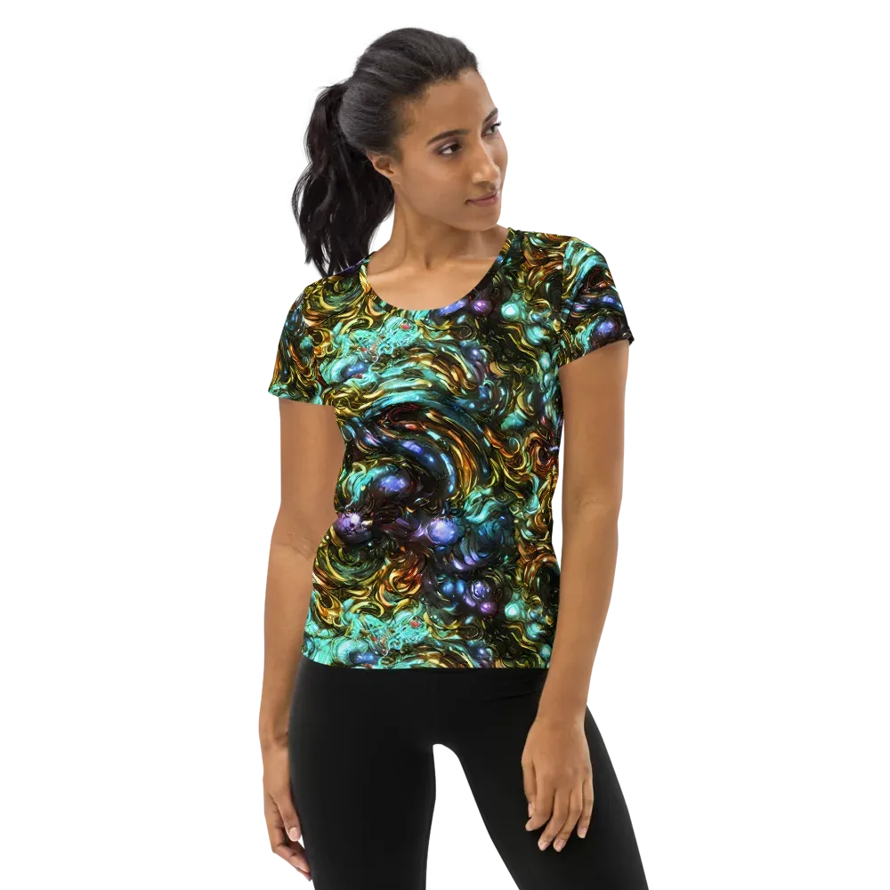 Liquid Dynasty on Women's Athletic T-Shirt — Front