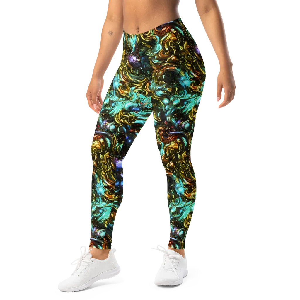 Liquid Dynasty on Leggings — Left Front