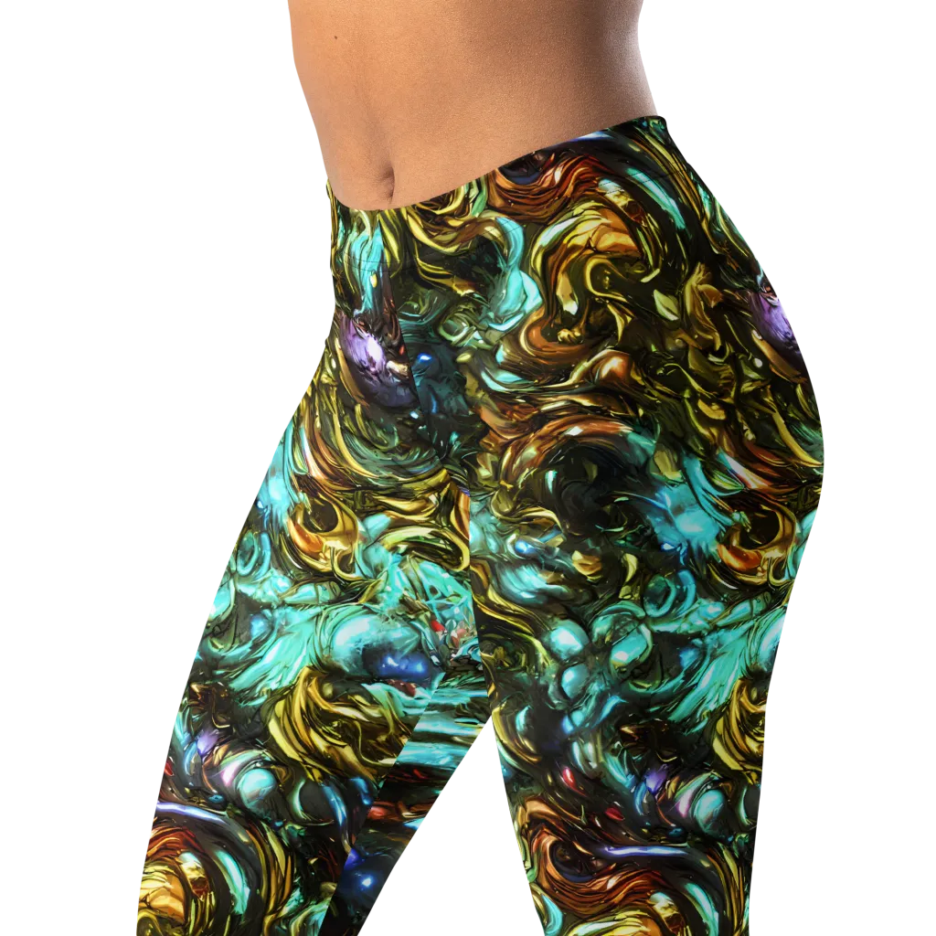 Liquid Dynasty on Leggings — Left Front