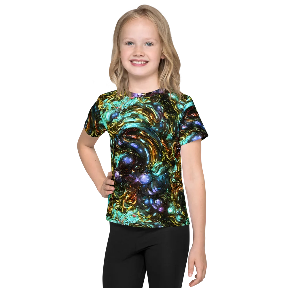 Liquid Dynasty on Kids Crew Neck T-Shirt — Front