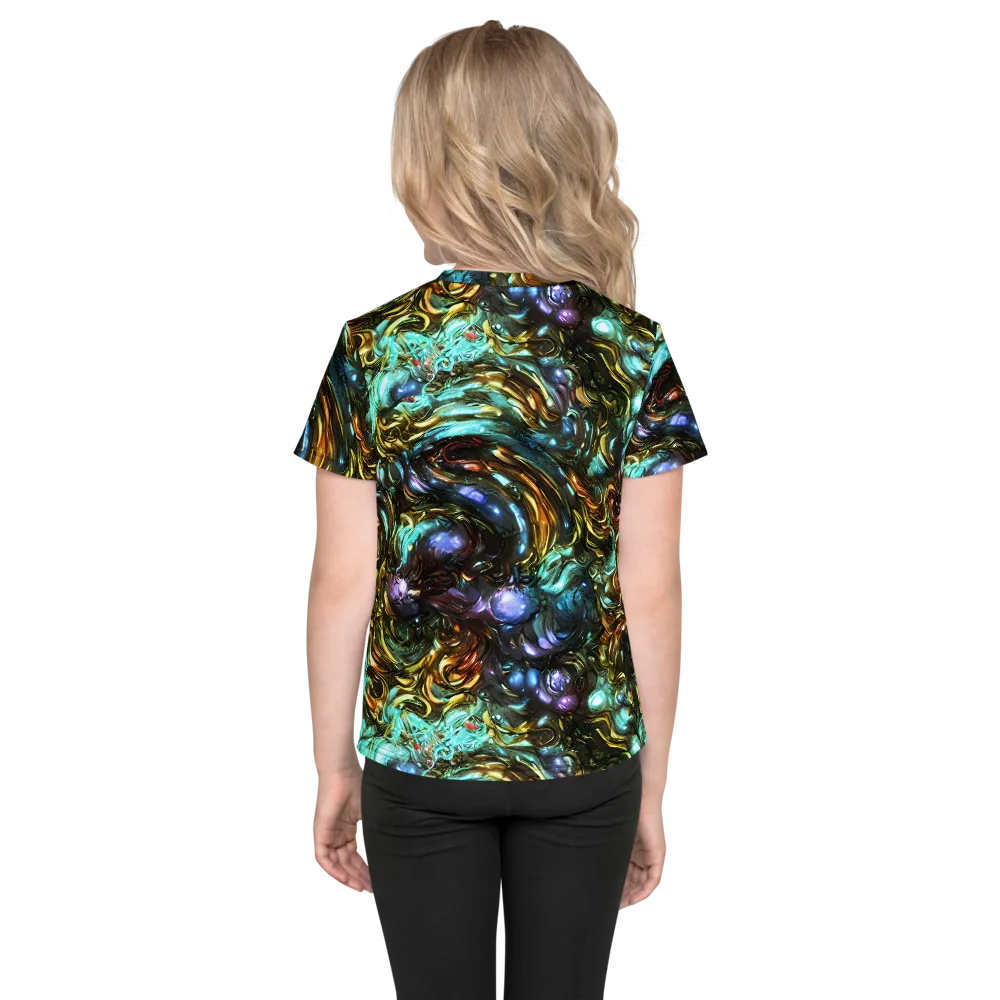 Liquid Dynasty on Kids Crew Neck T-Shirt — Back