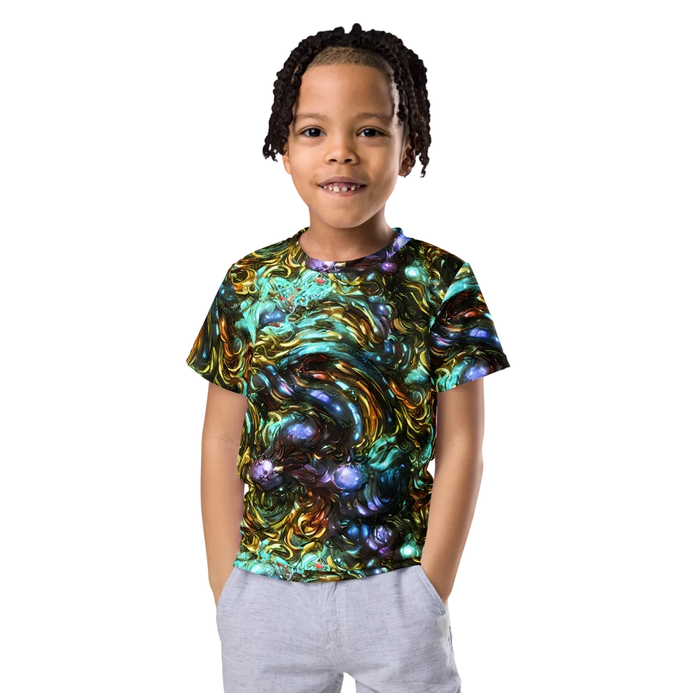 Liquid Dynasty on Kids Crew Neck T-Shirt — Front
