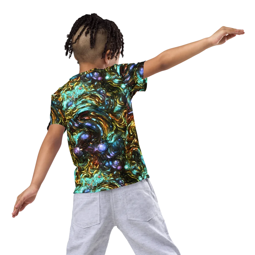 Liquid Dynasty on Kids Crew Neck T-Shirt — Back