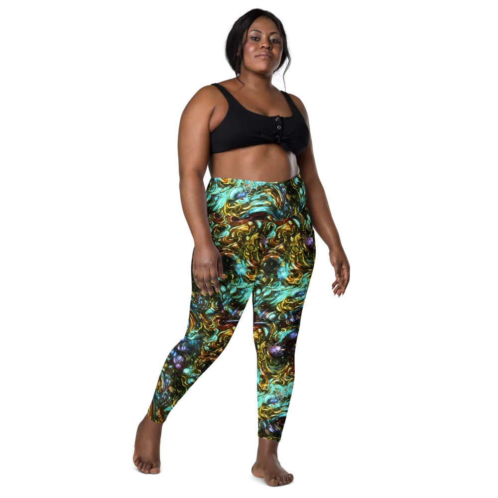 Liquid Dynasty on Leggings with Pockets — Front