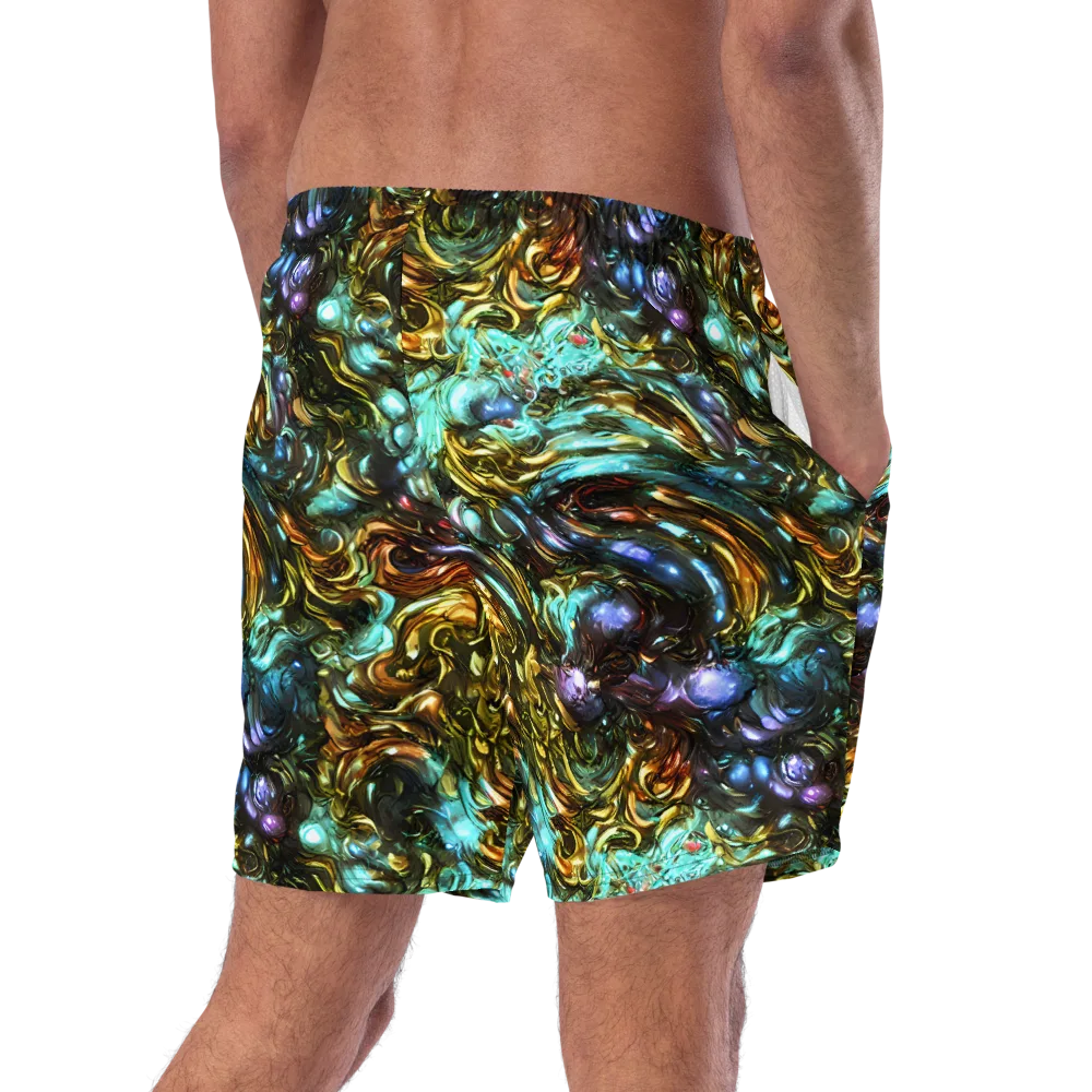 Liquid Dynasty on Swim Trunks — Right Back