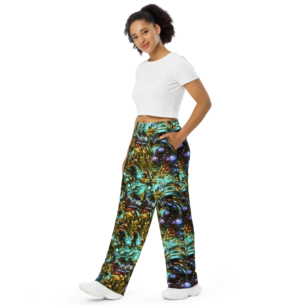 Liquid Dynasty on Wide-Leg Pants — Left Front