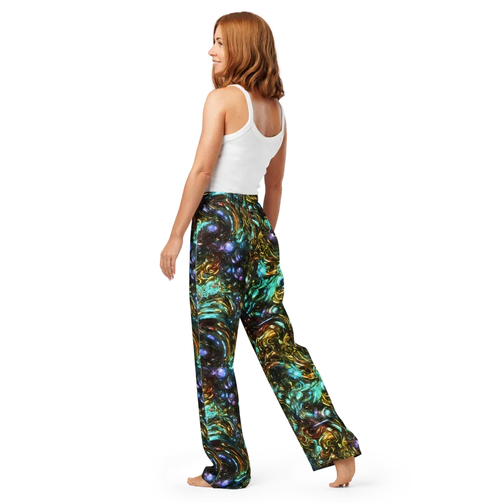 Liquid Dynasty on Women's Pajama Pants — Back