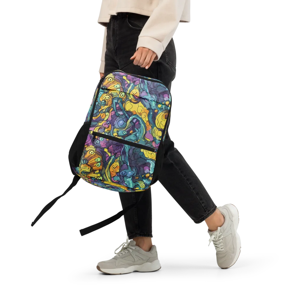 Chromatic Chameleons on Utility Backpack — Front
