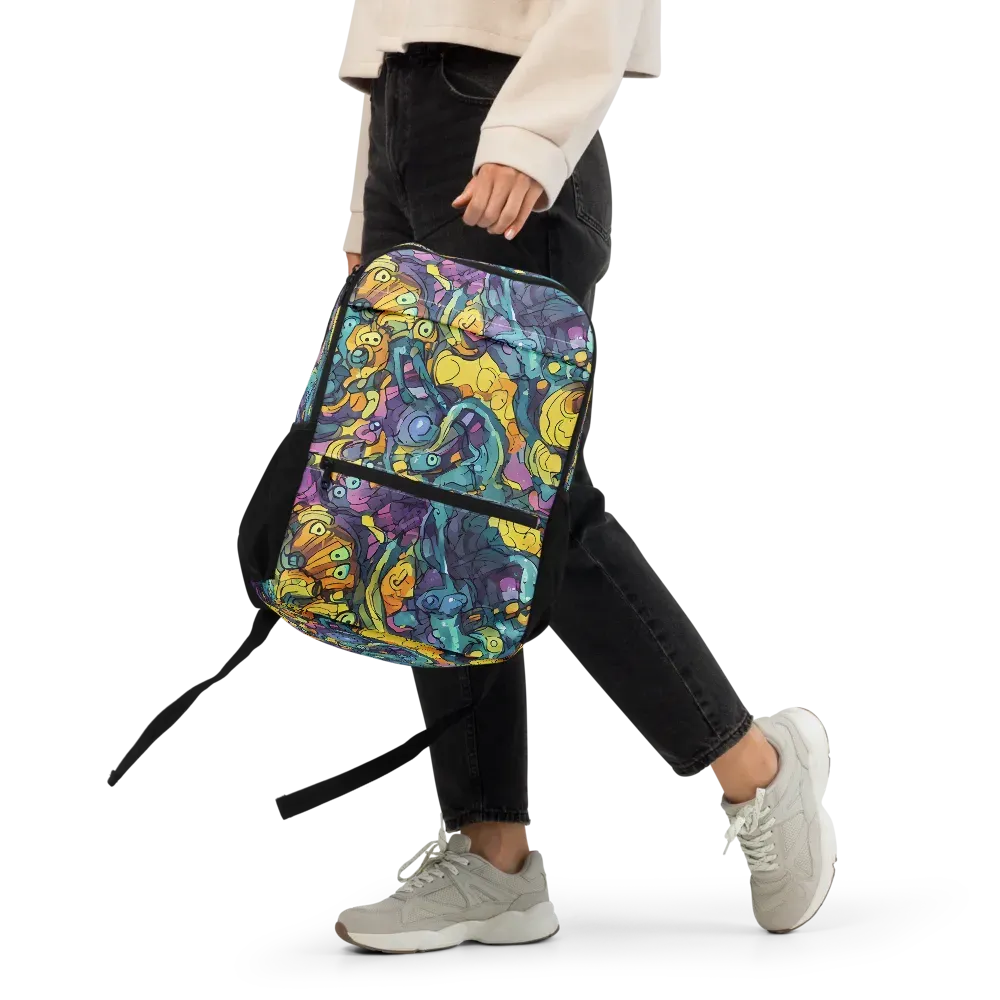 Chromatic Chameleons on Utility Backpack — Front