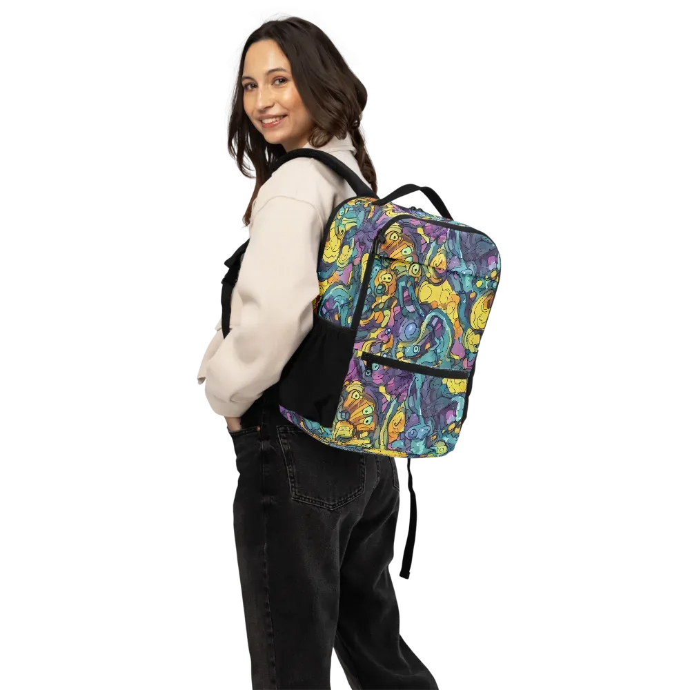 Chromatic Chameleons on Utility Backpack — Back