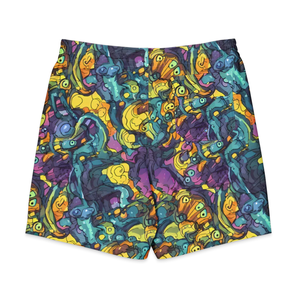 Chromatic Chameleons on Men's Board Shorts — Back
