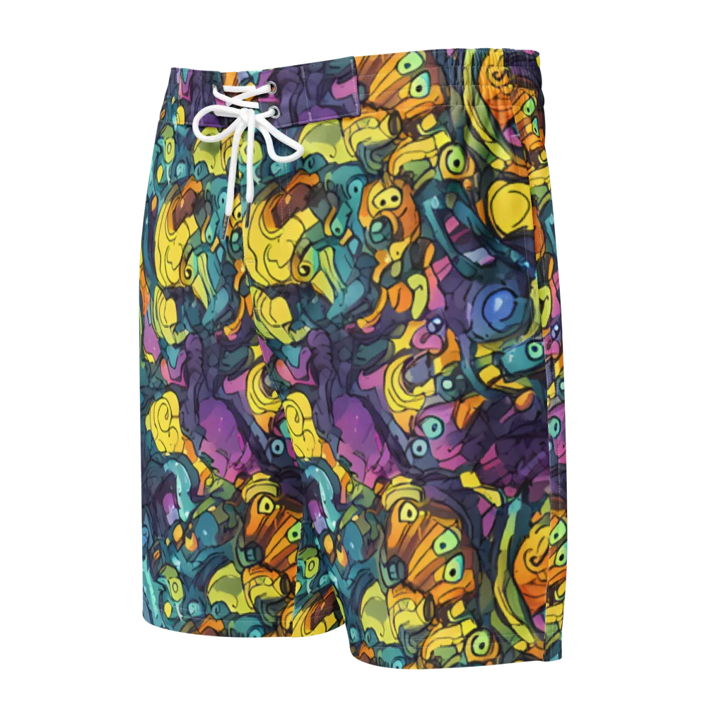 Chromatic Chameleons on Men's Board Shorts — Front