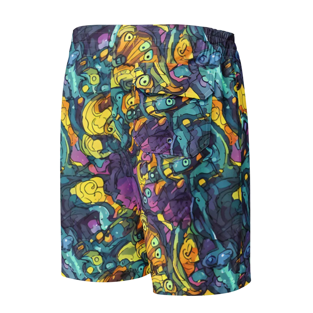 Chromatic Chameleons on Men's Board Shorts — Back