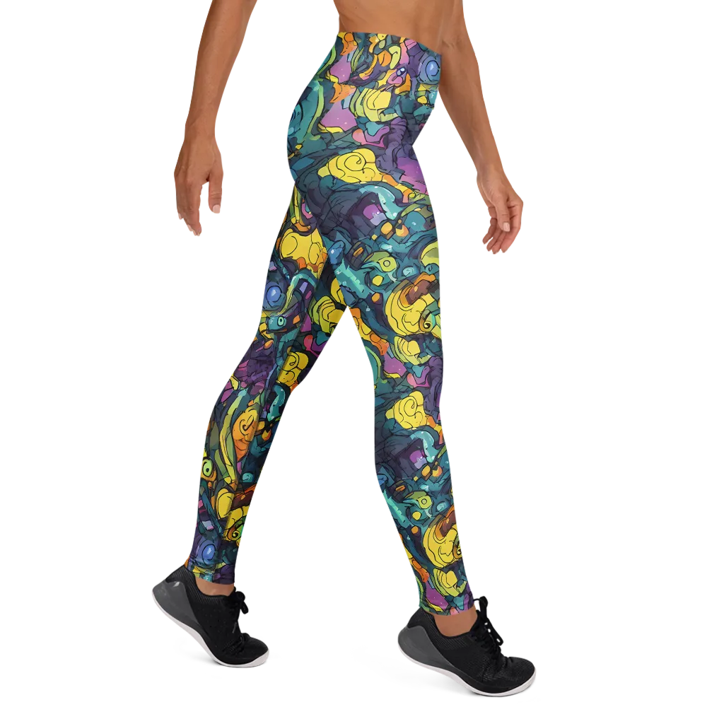 Chromatic Chameleons on Yoga Leggings — Right