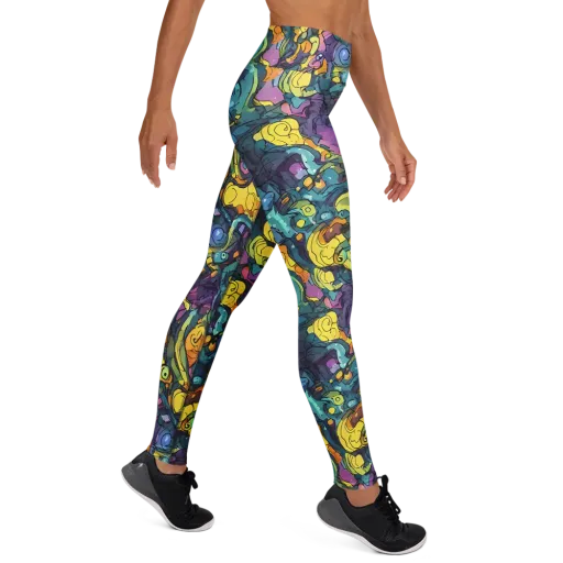 Chromatic Chameleons on a Yoga Leggings