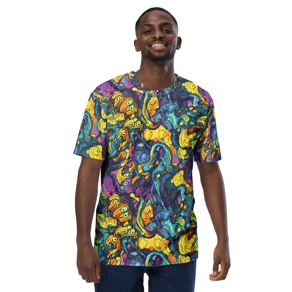 Chromatic Chameleons on Men's Crew Neck T-Shirt — Front