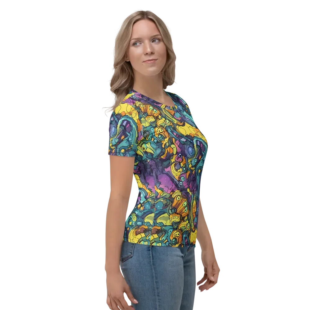 Chromatic Chameleons on Women's Crew Neck T-Shirt — Right