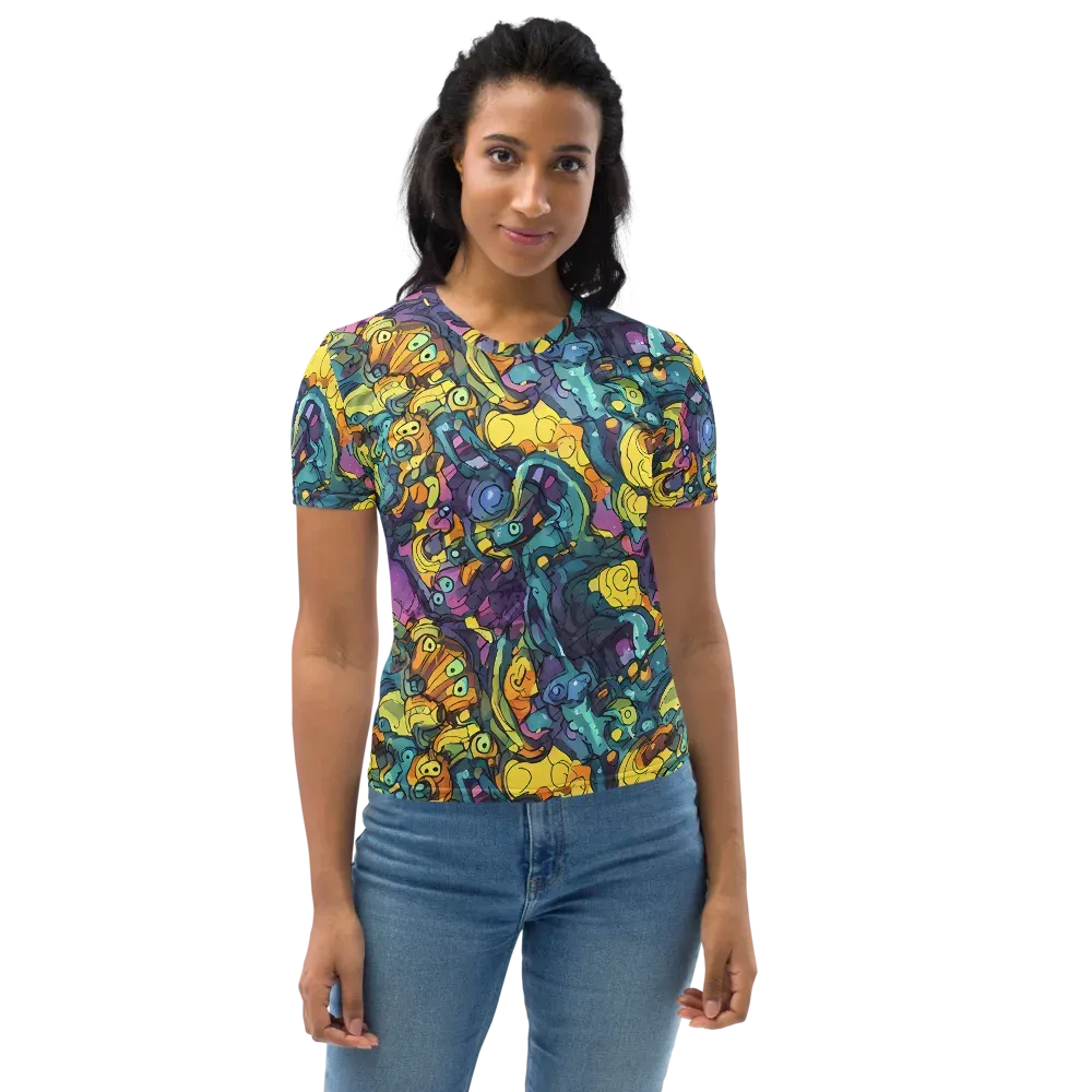 Chromatic Chameleons on Women's Crew Neck T-Shirt — Front