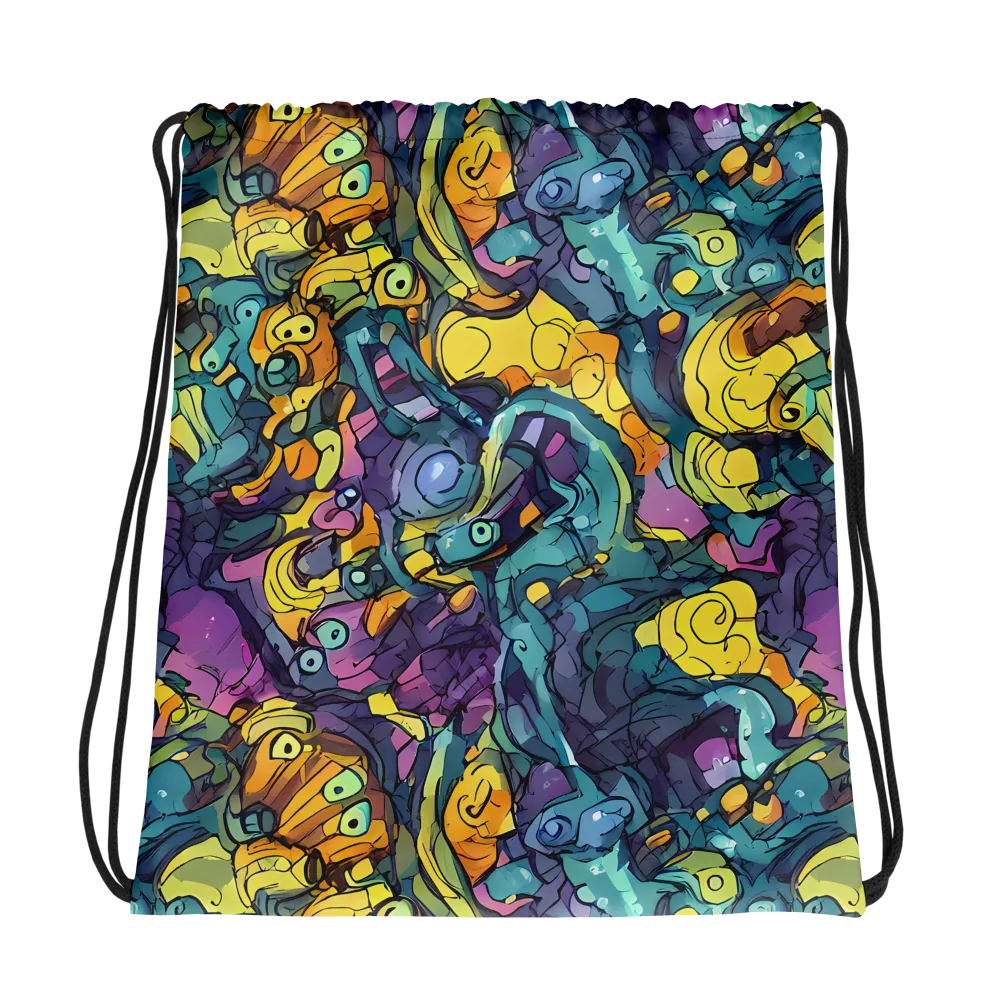 Chromatic Chameleons on Drawstring Bag — Photo
