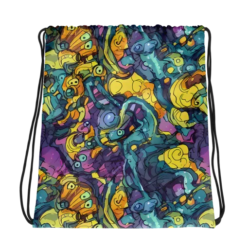 Chromatic Chameleons on a Drawstring Bag