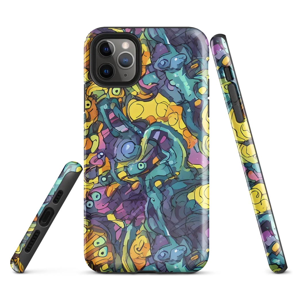 Chromatic Chameleons on Tough Case for iPhone® — Front