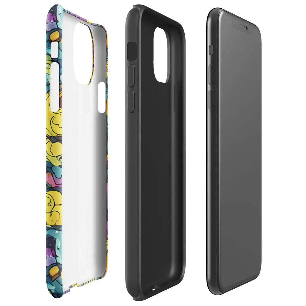 Chromatic Chameleons on Tough Case for iPhone® — Right