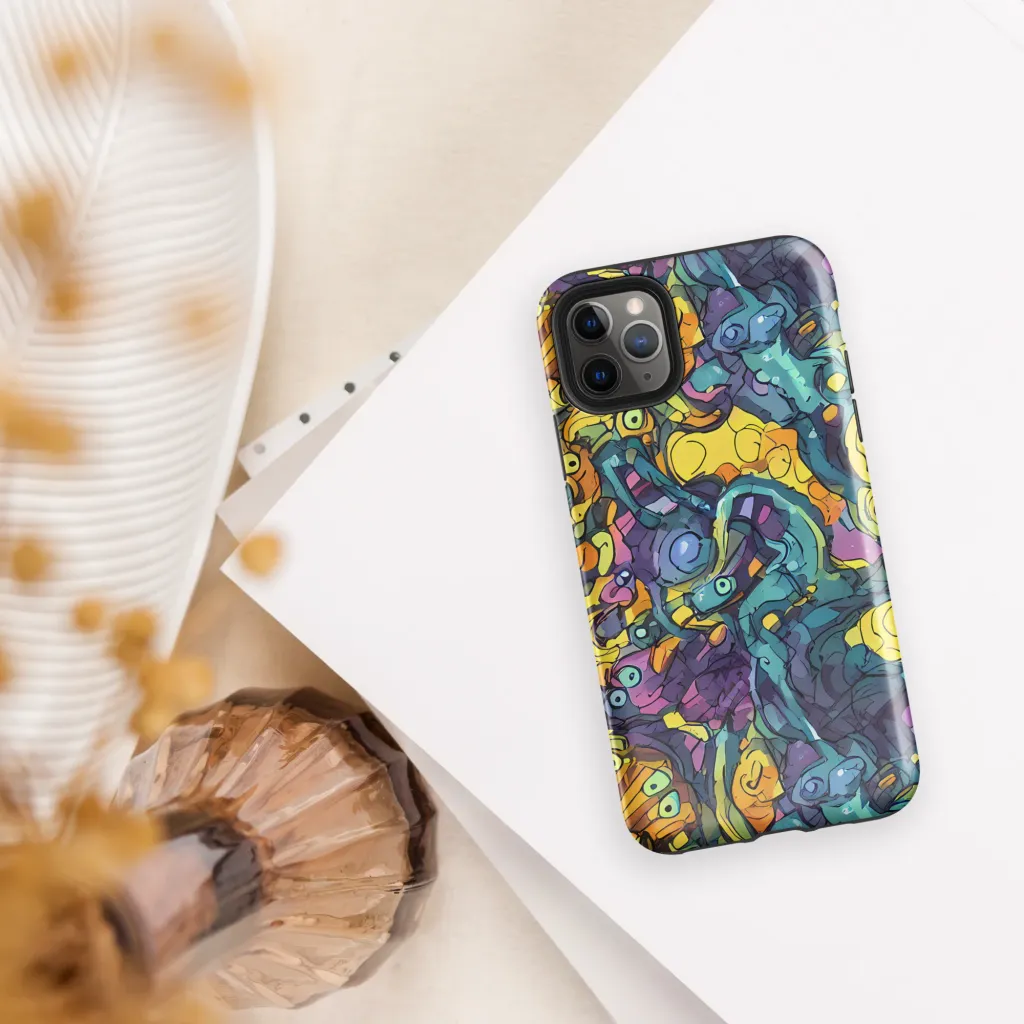 Chromatic Chameleons on Tough Case for iPhone® — Front