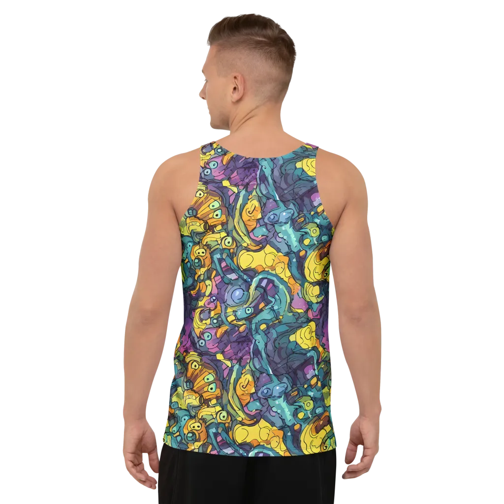 Chromatic Chameleons on Men's Tank Top — Back